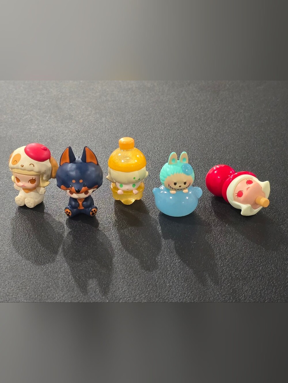 Set of Five POP MART Pop Bean Figures plus Loving Heart Container sold together!
